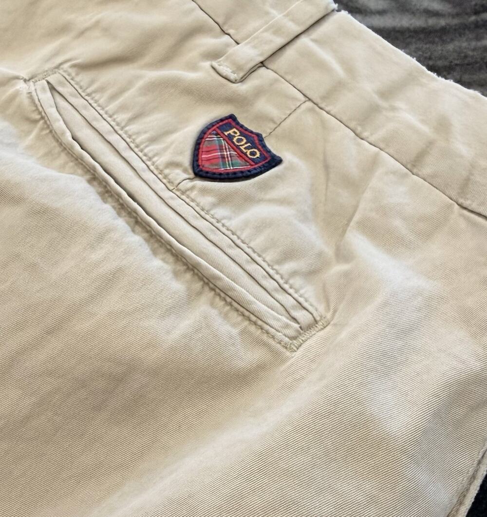 Polo Golf Ralph Lauren Fairway Fit Chino Pants 38x32 Shield Patch Tartan waist